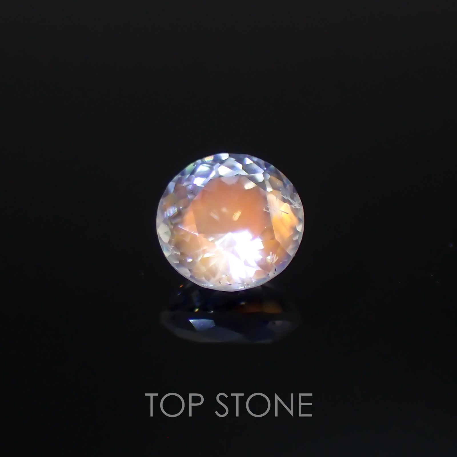 レインボームーンストーン(アンデシンラブラドライト) マダガスカル産 ルース 0.47ct[210310118]5.1×5.1mm前後