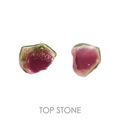 ウォーターメロントルマリン原石スライス 2個セット ブラジル産 2.64ct[220515692]7.6-9.0x7.0-7.2mm前後