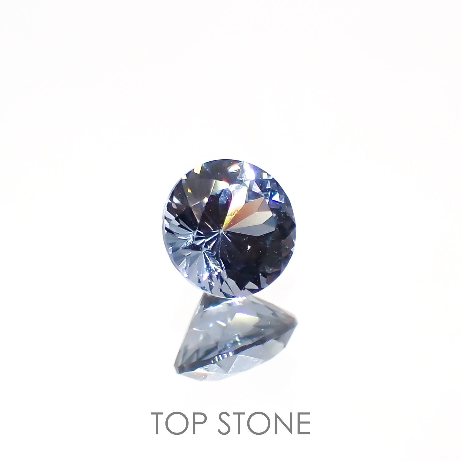 グレイッシュブルースピネル ビルマ産 ルース 0.36ct[210913141]4.2×4.2mm前後