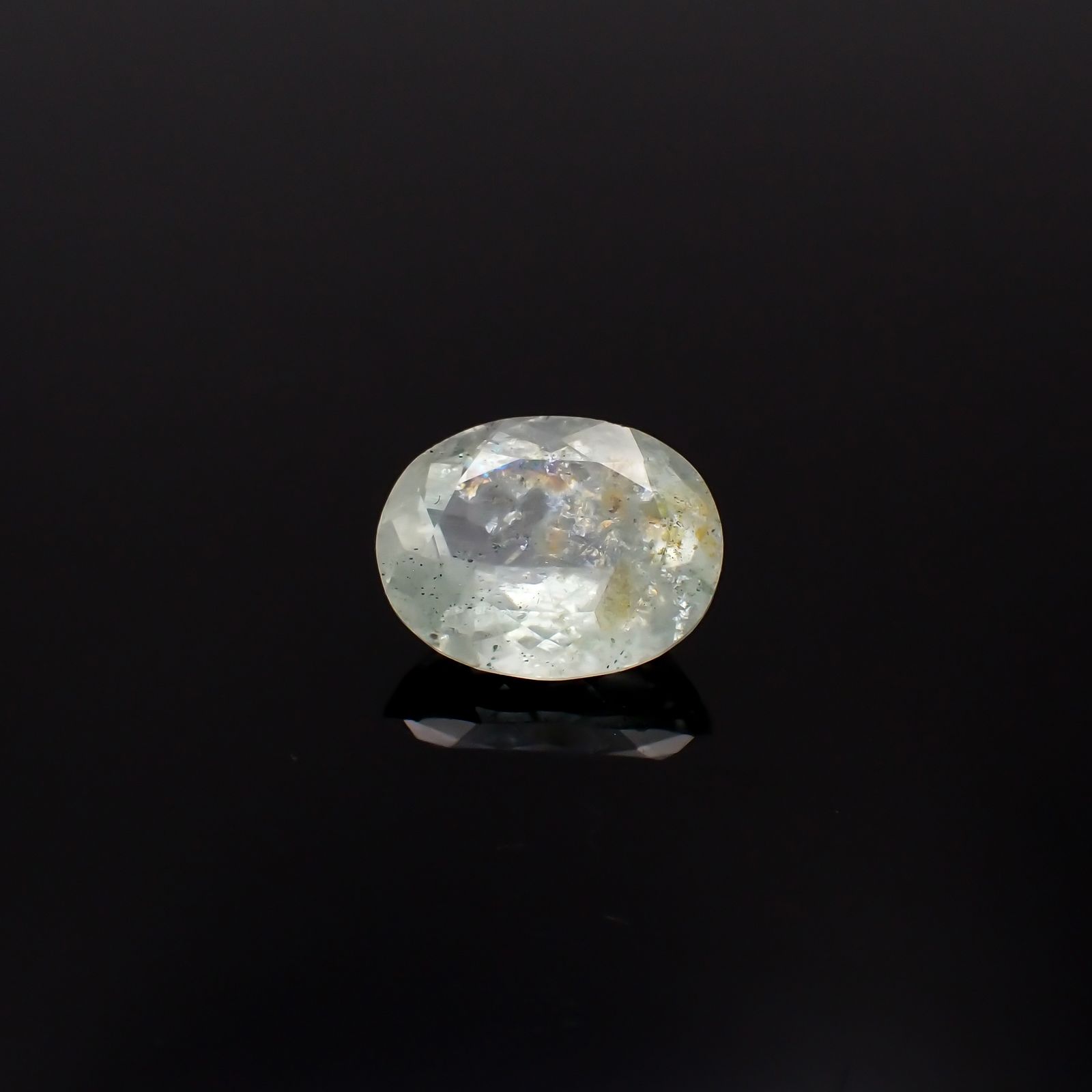 オーロラアクアマリン ブラジル産 6.73ct[231224674]14.3x11.3mm前後