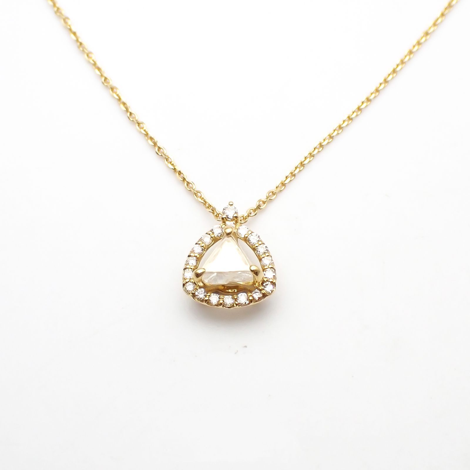 ◇La Clarte(ラ・クラルテ)◇K18マクルダイヤモンド ペンダント カナダ産 0.41ct[220115337]9.7x7.9mm前後