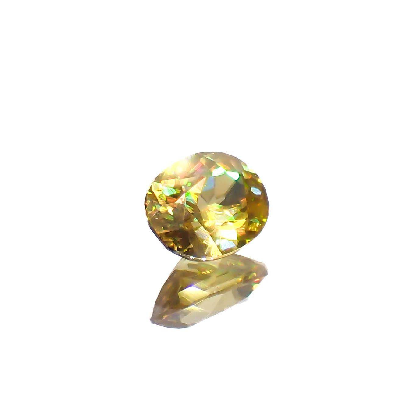 ゴールデンスフェーン(宝石名スフェーン)マダガスカル産 0.54ct 識別済[230120097]5.7x4.6mm前後