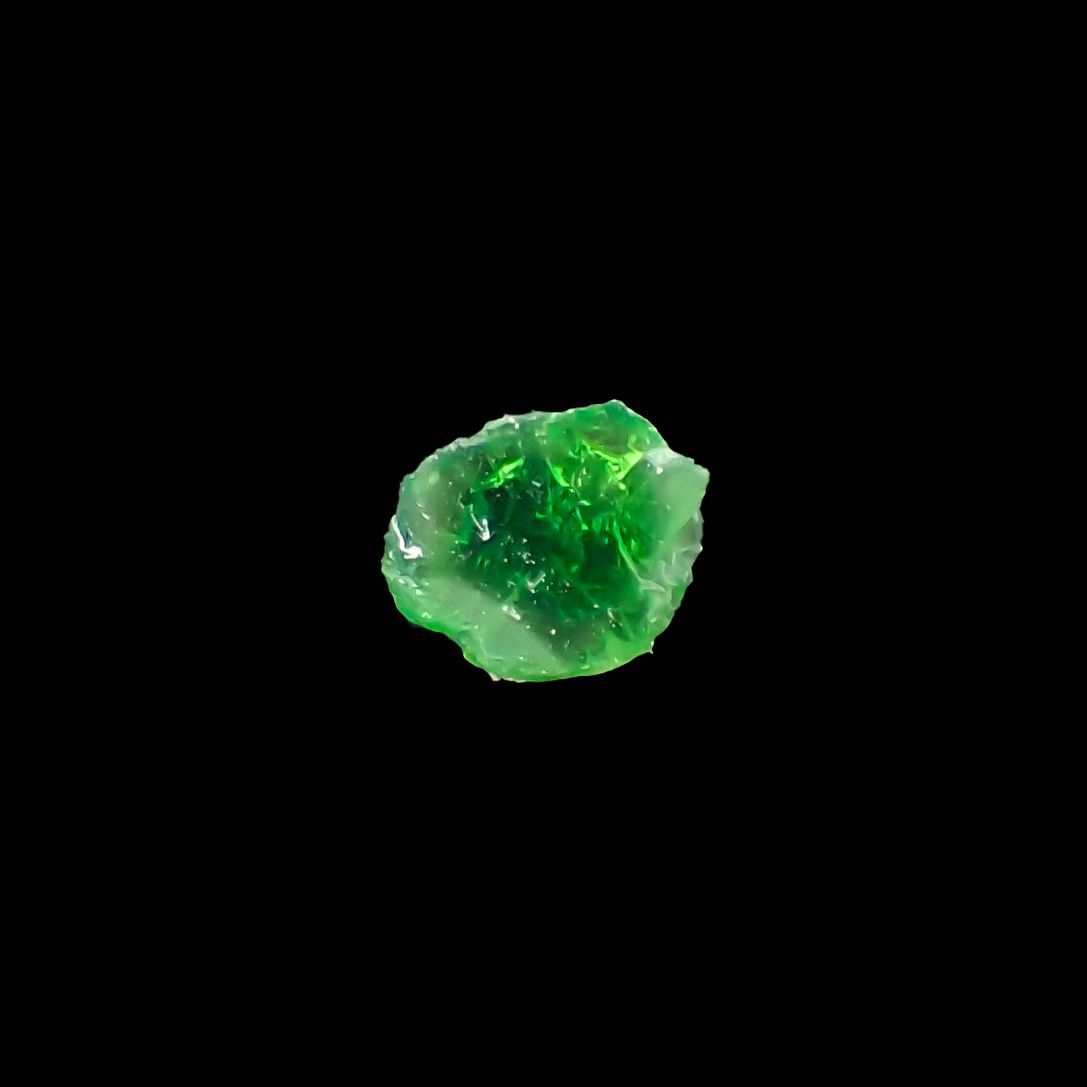 デマントイドガーネット 原石スライス(宝石名デマントイド・ガーネット) 0.23ct 識別済[210611212]4.6×3.6mm前後