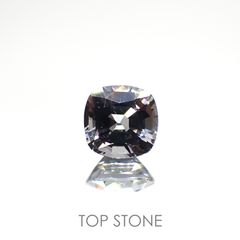 プラチナスピネル(宝石名スピネル) ビルマ産 0.889ct ソ付(彩珠)[210912851]5.5×5.4mm前後