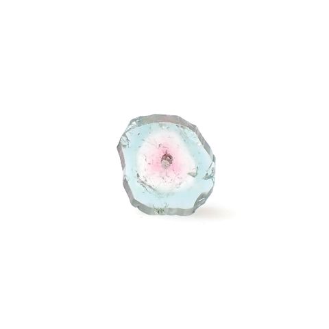 ウォーターメロントルマリン 原石スライス アフガニスタン産 3.23ct [250430214]11x9.6mm前後
