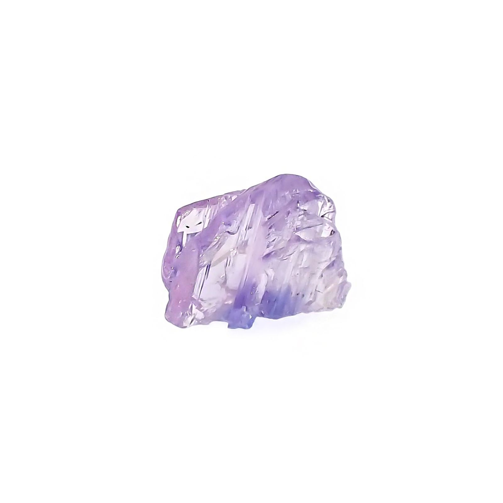 バイカラータンザナイト 原石 タンザニア産 3.52ct / 10.1x8.9mm前後 [260424985]