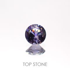 バイオレットスピネル(宝石名スピネル)ビルマ/マダガスカル産 0.50ct 識別済[220114566]4.8x4.8mm前後