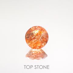 イリュージョンサンストーン(宝石名フェルドスパー) タンザニア産 0.73ct 識別済[210812302]5.8×5.8mm前後