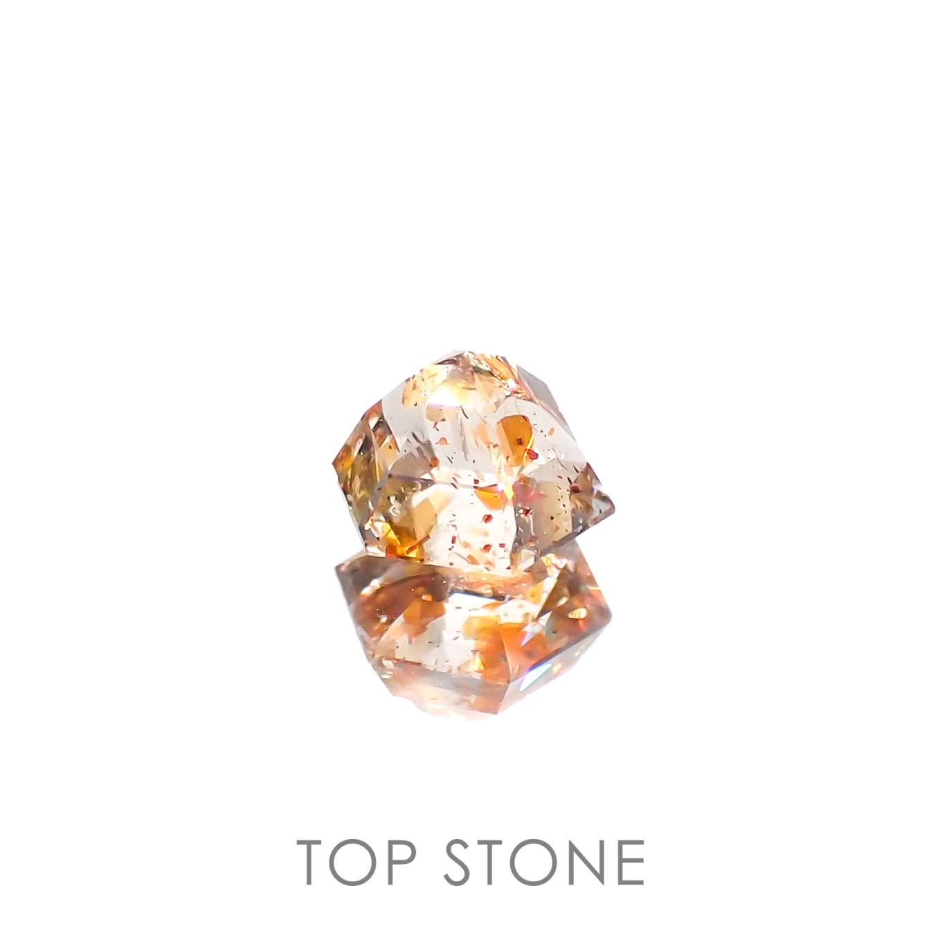 ◇ヘキサゴンカット◇イリュージョンサンストーンイリュージョンサンストーン タンザニア産 0.49ct[230320954]4.6x4.6mm前後