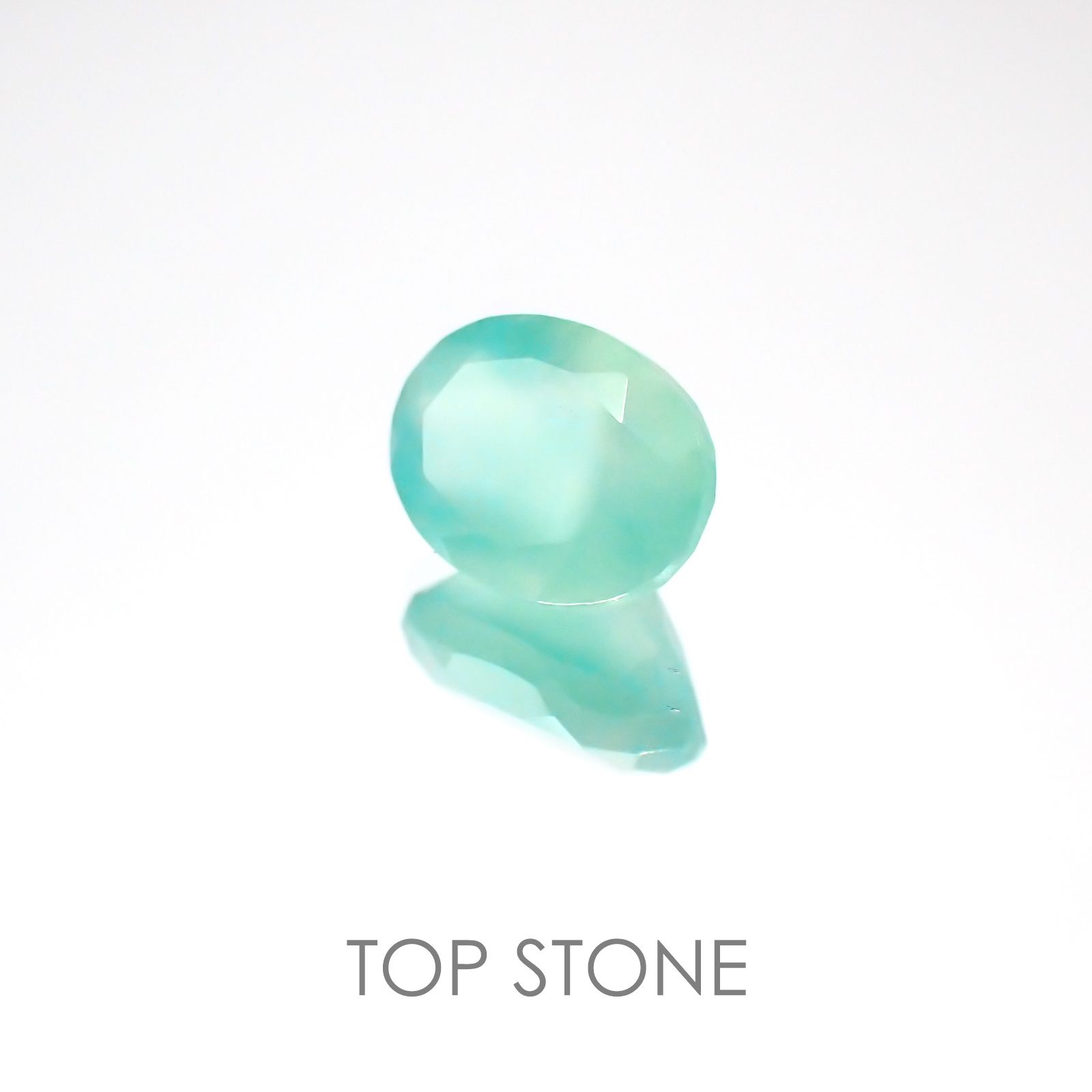 アクアプレーズ 南アフリカ産 ルース 1.37ct[20118314]8.2×6.3mm前後