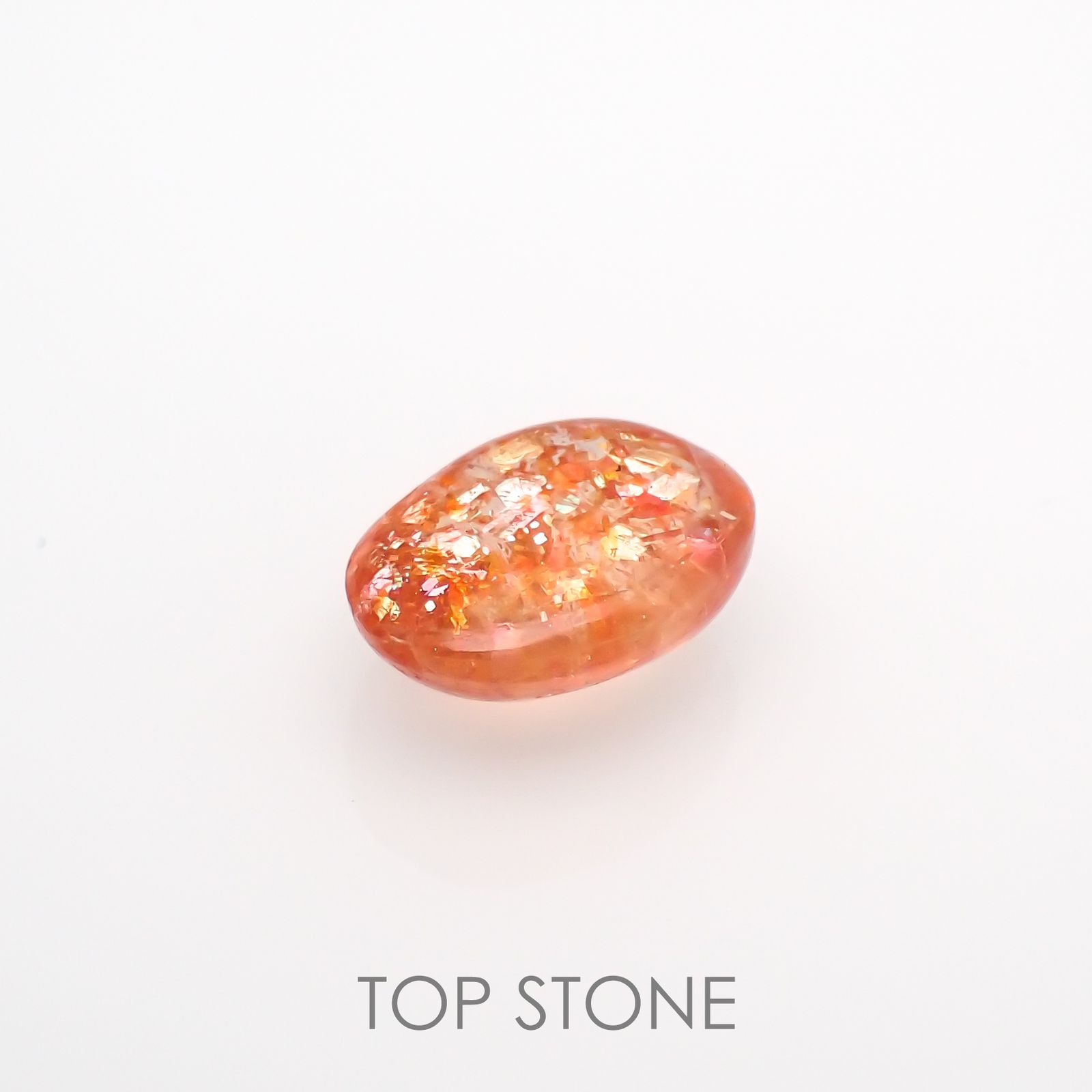 イリュージョンサンストーン(宝石名フェルドスパー) タンザニア産 2.18ct 識別済[211013337]9.9×7.8mm前後