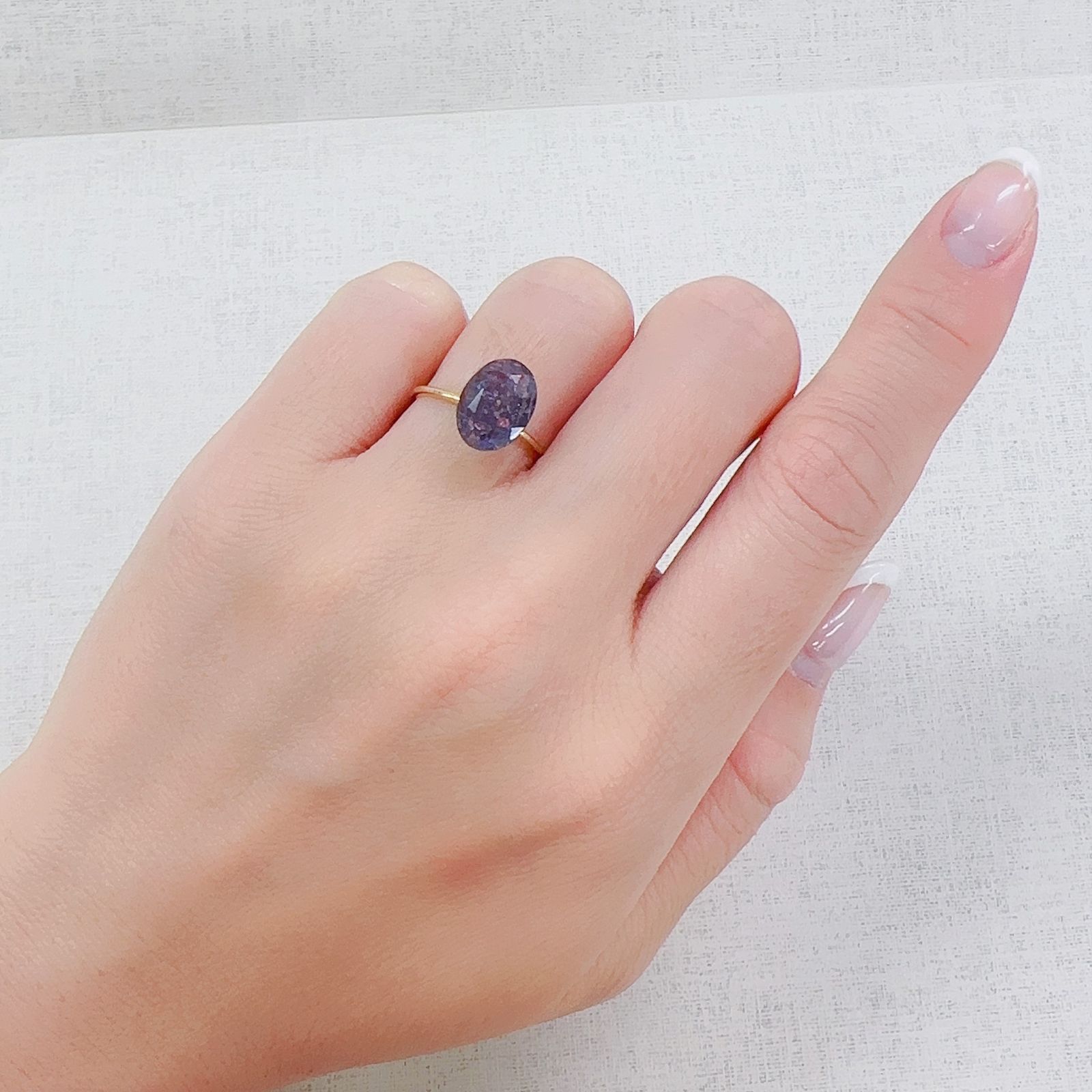 ブラッドショットアイオライト インド産 2.18ct[230522100]10.9x8mm前後