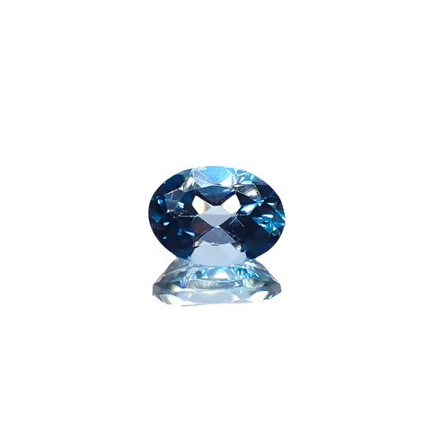 ロンドンブルートパーズ ブラジル産 1.48ct[240326792]7.9x5.9mm前後