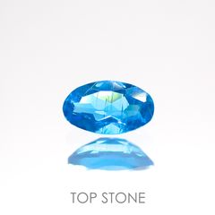 ネオンブルーアパタイト(宝石名アパタイト) ブラジル産 0.24ct 識別済[211012571]5.1×2.9mm前後