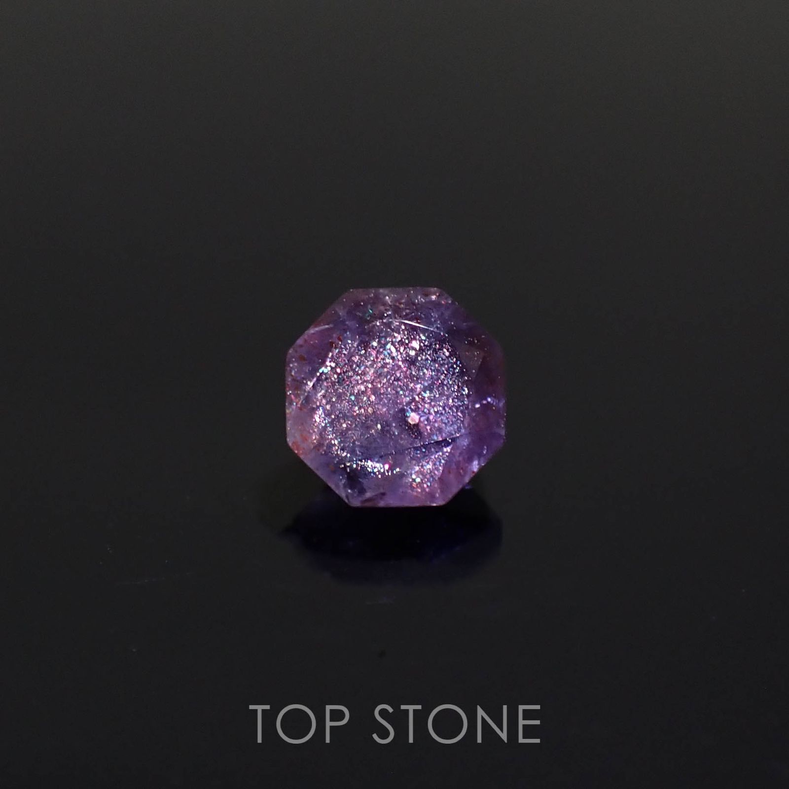 ◇オクタゴンカット◇ブラッドショットアイオライト インド産 0.92ct[230320942]6.1x6mm前後