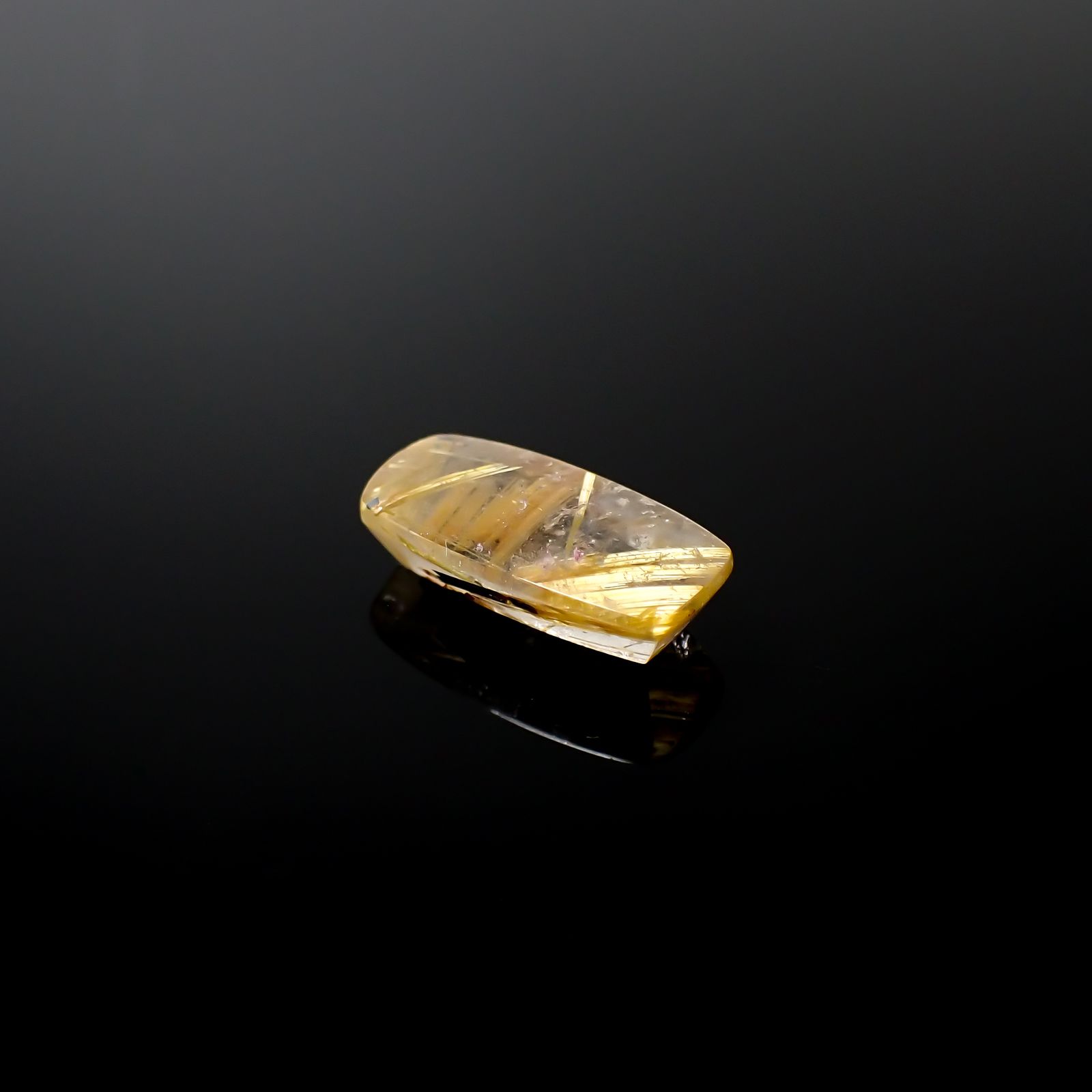 太陽ルチルクォーツ ブラジル産 5.07ct[240427308]16x7.6mm前後