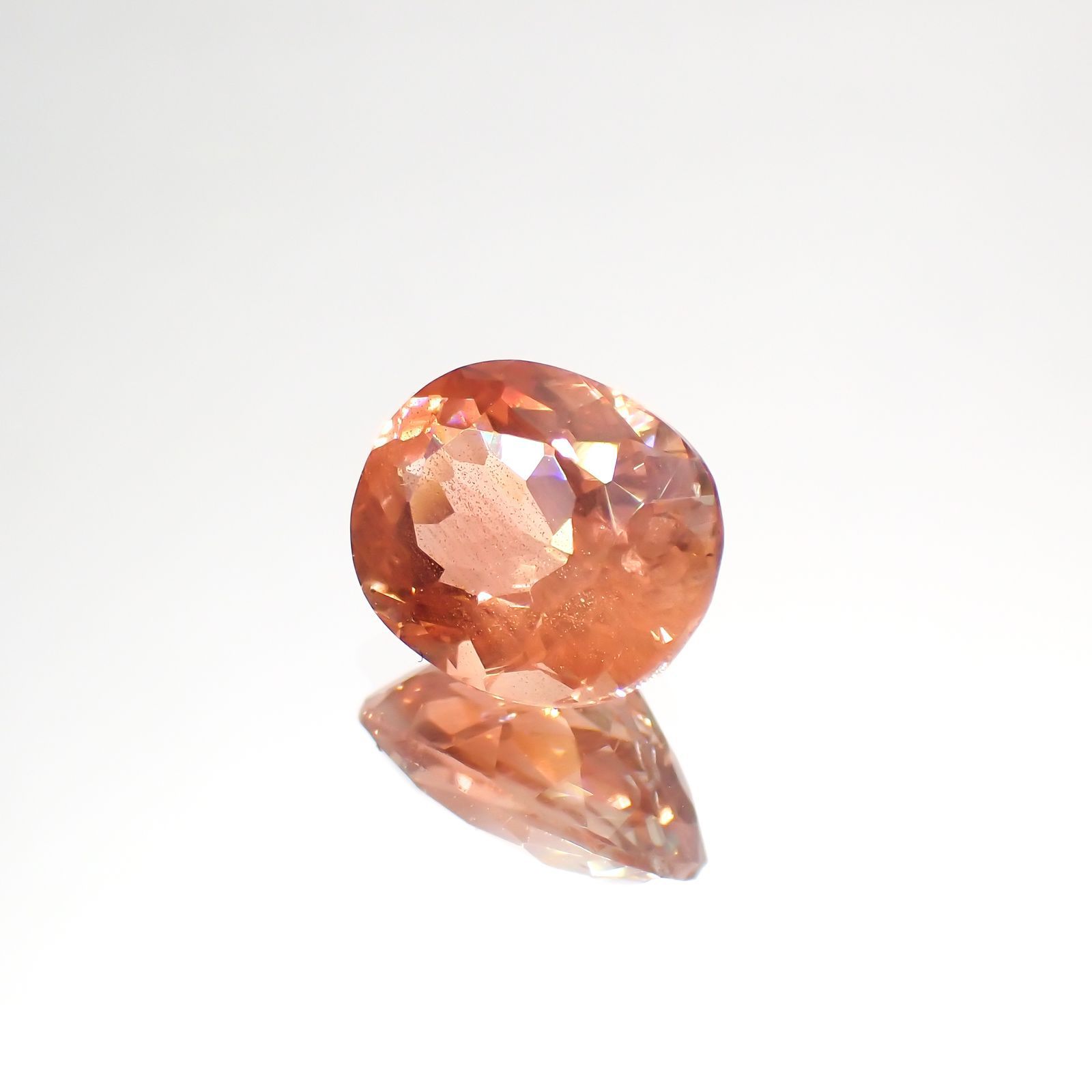 オレゴンサンストーン(宝石名ラブラドライト)アメリカ・オレゴン州産 1.86ct 識別済[231124123]8.9x7.3mm前後