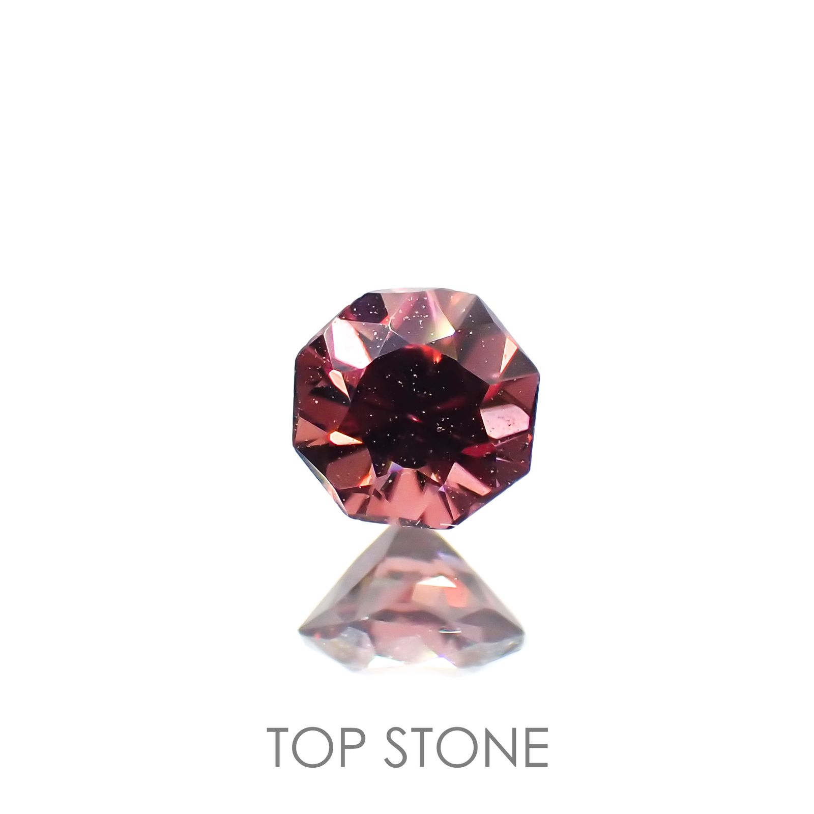 ◇オクタゴンカット◇ピンクジルコン(宝石名ジルコン)スリランカ/カンボジア産 0.36ct 識別済[220114928]3.8x3.8mm前後