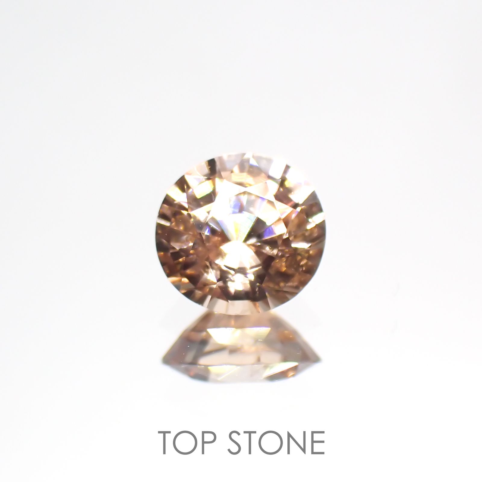 オレンジジルコン(宝石名ジルコン) スリランカ/カンボジア産 1.01ct 識別済[21018047]5.8×5.8mm前後