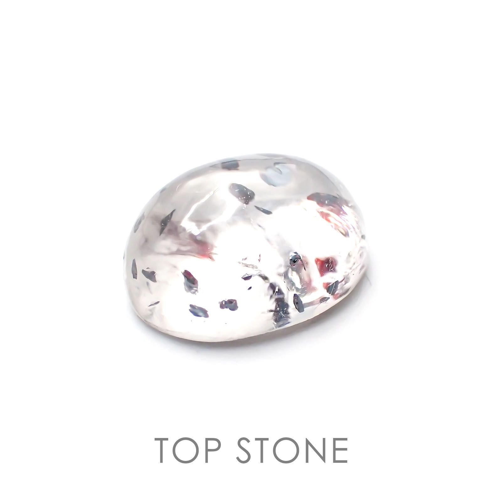 ヘマタイトインクォーツ 中国産 6.47ct[20117990]13.3×9.9mm前後