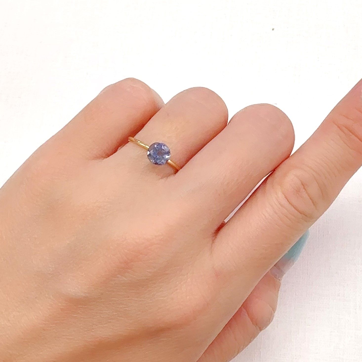 アイオライトサンストーン インド/ブラジル産 0.76ct[240928841]6x6mm前後