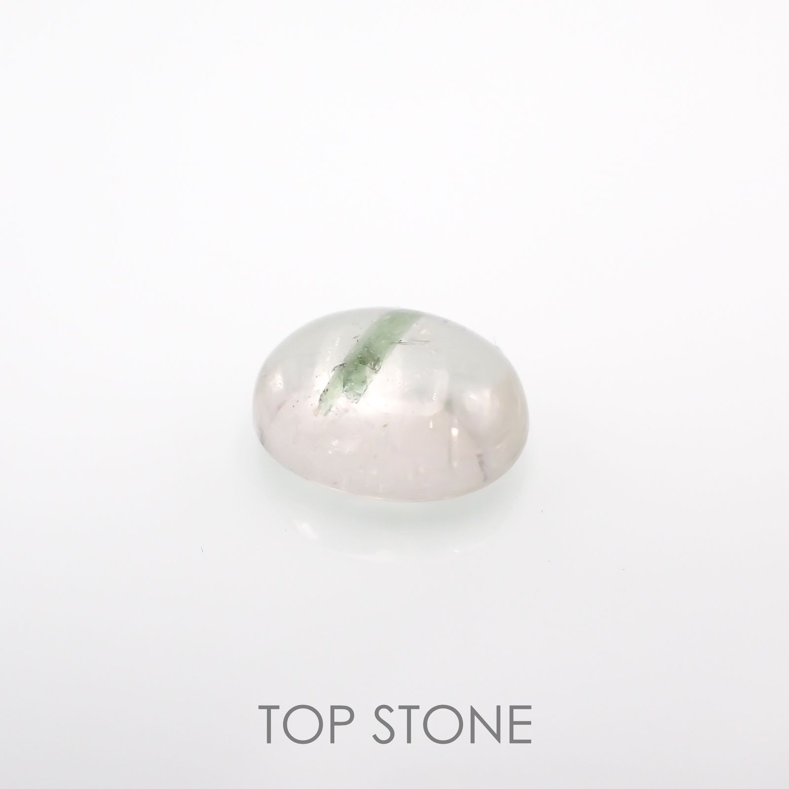 グリーントルマリンインクォーツ ブラジル・ミナスジェライス州産 8.77ct[221018310]14.7x12mm前後