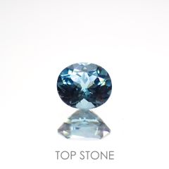 ブルートルマリン(宝石名トルマリン)アフガニスタン産 0.44ct 識別済[220115312]5.1x4.4mm前後