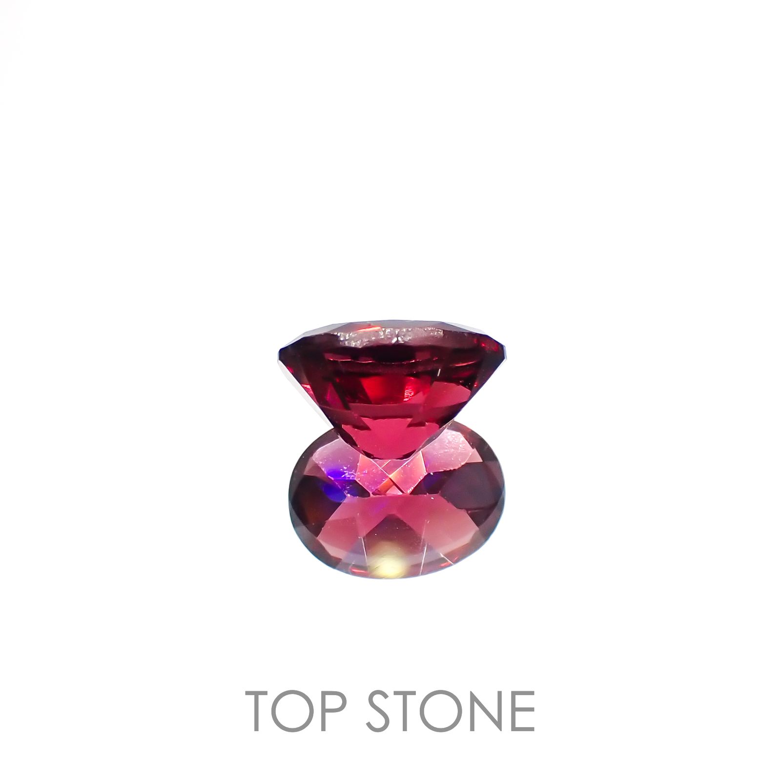 パイロープアルマンディンガーネット(宝石名パイロープ アルマンディン・ガーネット)ブラジル産 1.69ct 識別済[221219541]7.9x6.1mm前後