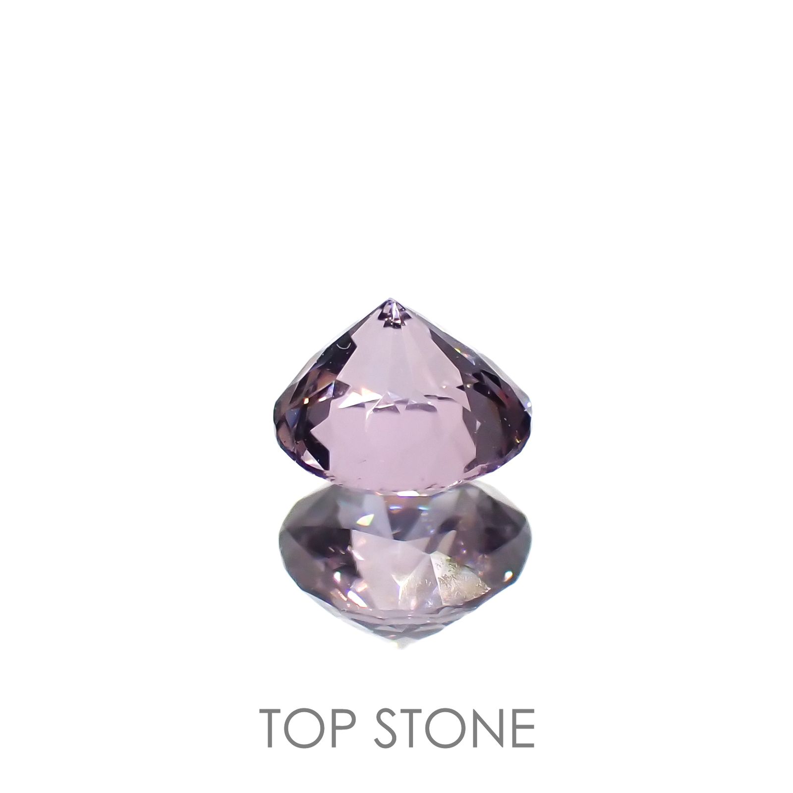 ラベンダーピンクスピネル(宝石名スピネル)ビルマ/マダガスカル産 0.46ct 識別済[220917594]4.7x4.6mm前後