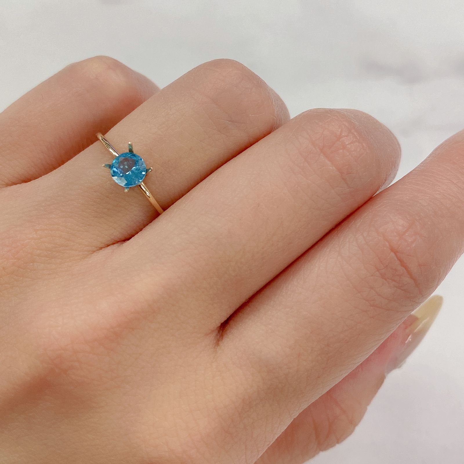 アパタイト(宝石名アパタイト) ブラジル産 0.46ct 識別済[21017949]5×5mm前後
