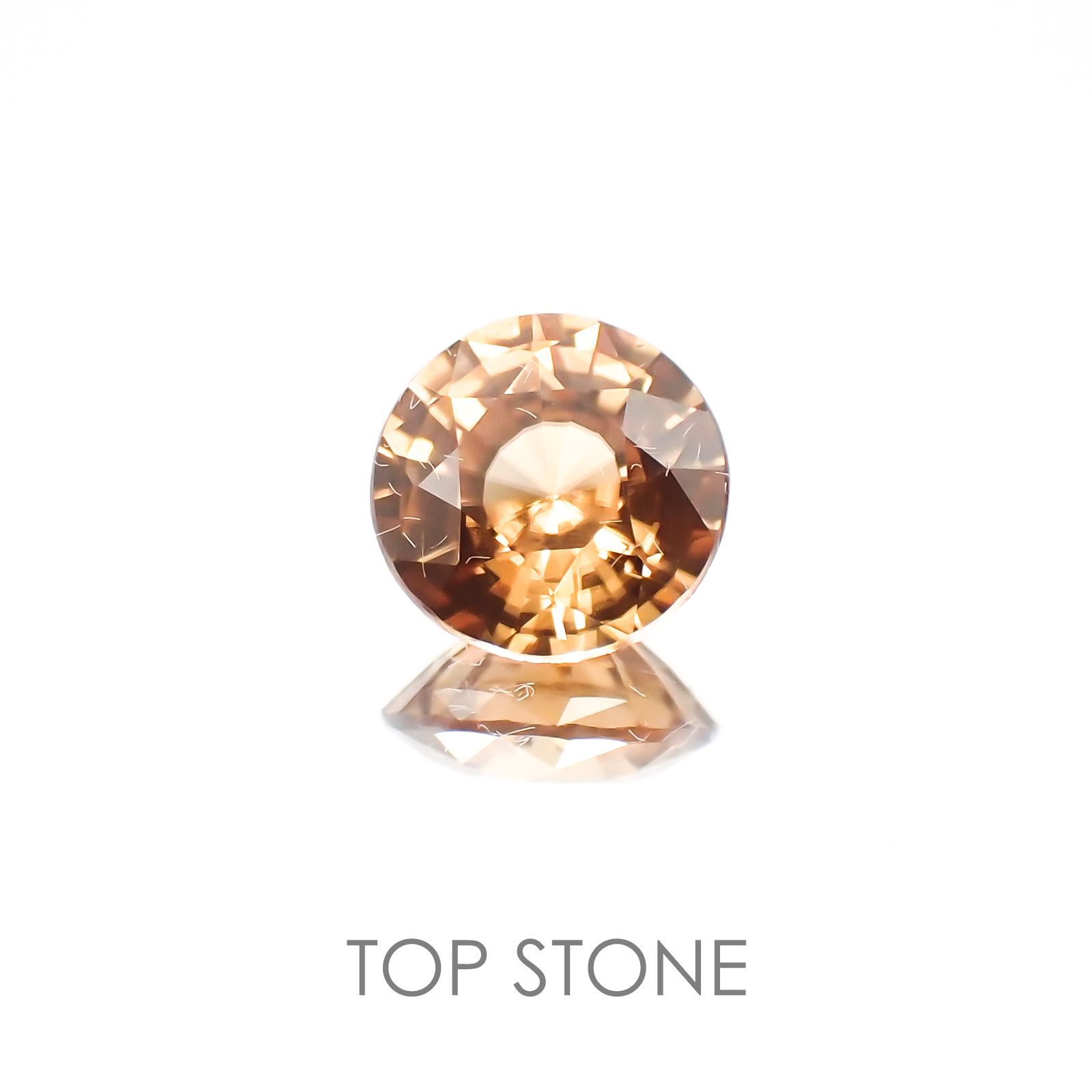 オレンジジルコン スリランカ,カンボジア産 ルース 1.69ct[20128042]7×7mm前後