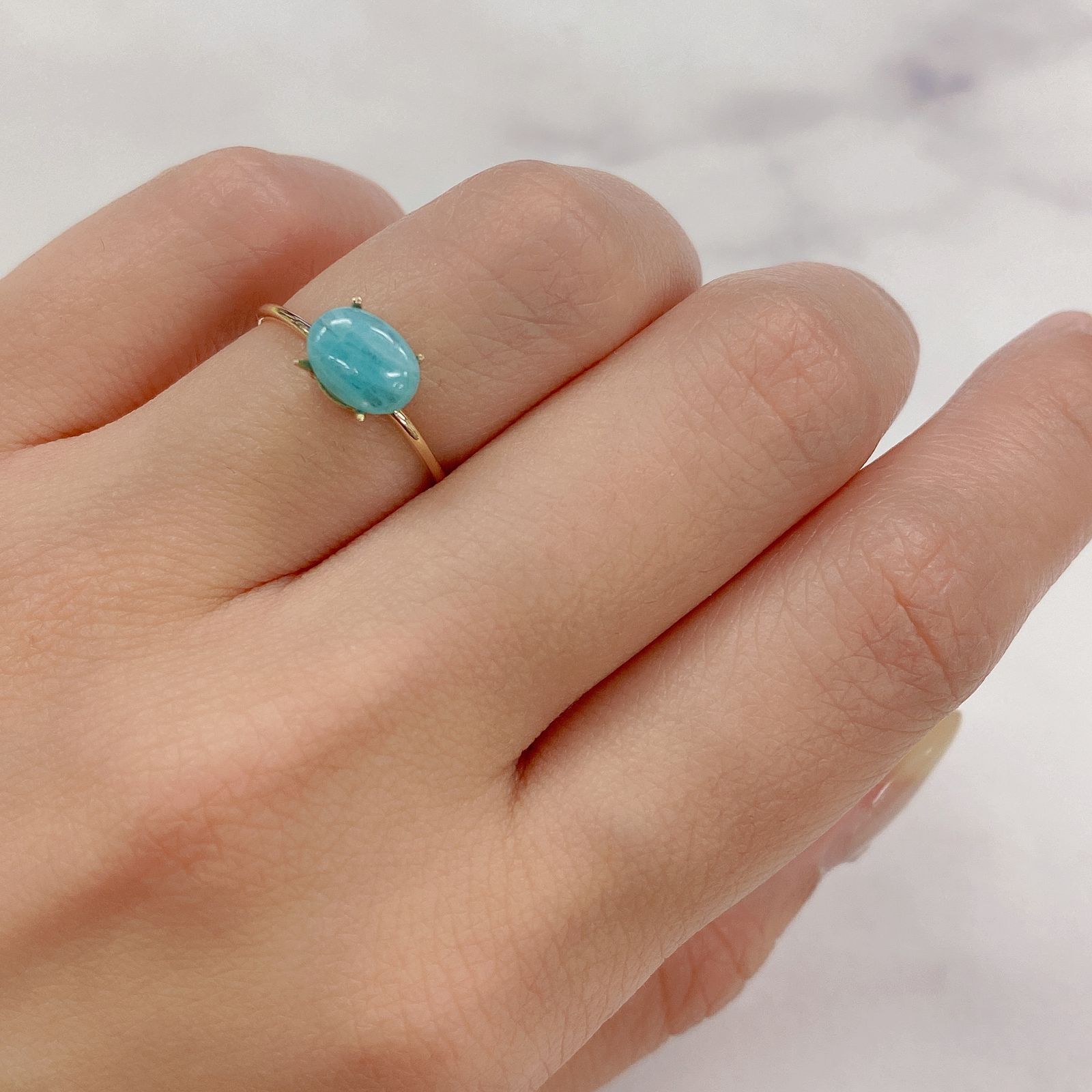 パライバトルマリン(宝石名トルマリン/別名パライバ・トルマリン) ブラジル・パライバ州バターリャ鉱山産 1.02ct 識別済[21048692]7.7×5.7mm前後