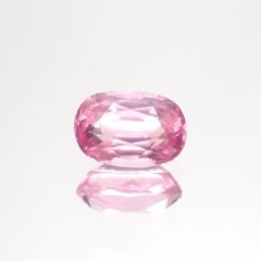 ピンクスピネル(宝石名ピンク・スピネル)タンザニア産 1.248ct ソ付(彩珠)[231124092]7.6x5.2mm前後