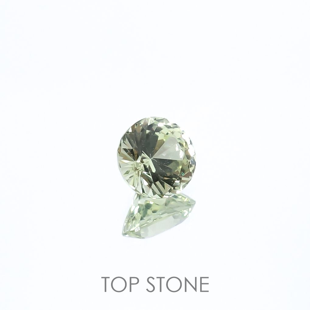 アイスライムブルーサファイア(宝石名サファイア)マダガスカル/オーストラリア産 0.52ct 識別済[220817364]4.8x4.6mm前後