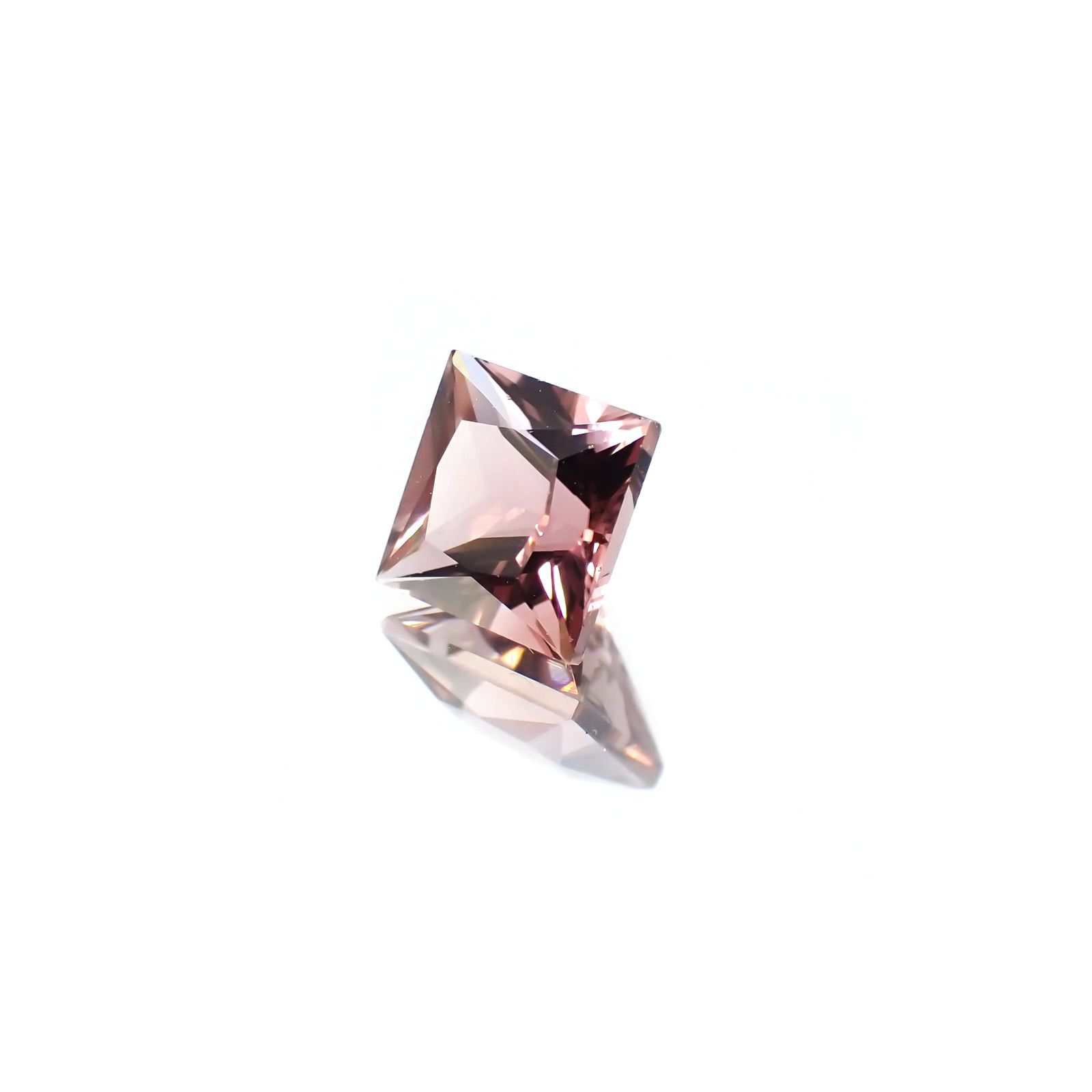 ◇プリンセスカット◇ピンクトルマリン(宝石名トルマリン)ブラジル産 1.26ct 識別済[231225188]5.9x5.9mm前後