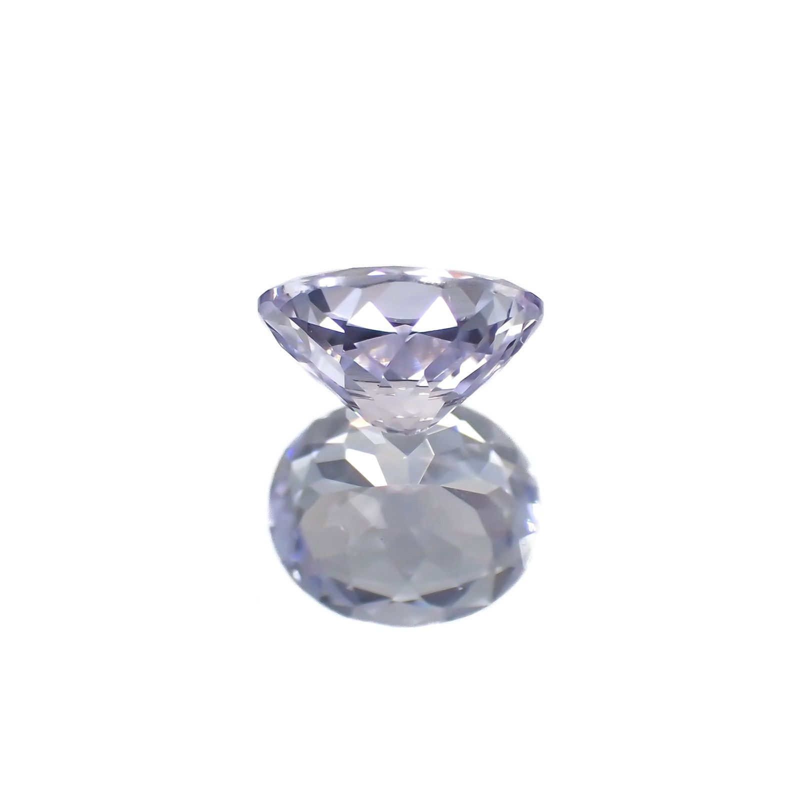ラベンダーサファイア(宝石名サファイア)スリランカ/マダガスカル産 0.58ct 識別済[250817483]5.5x4.7mm前後