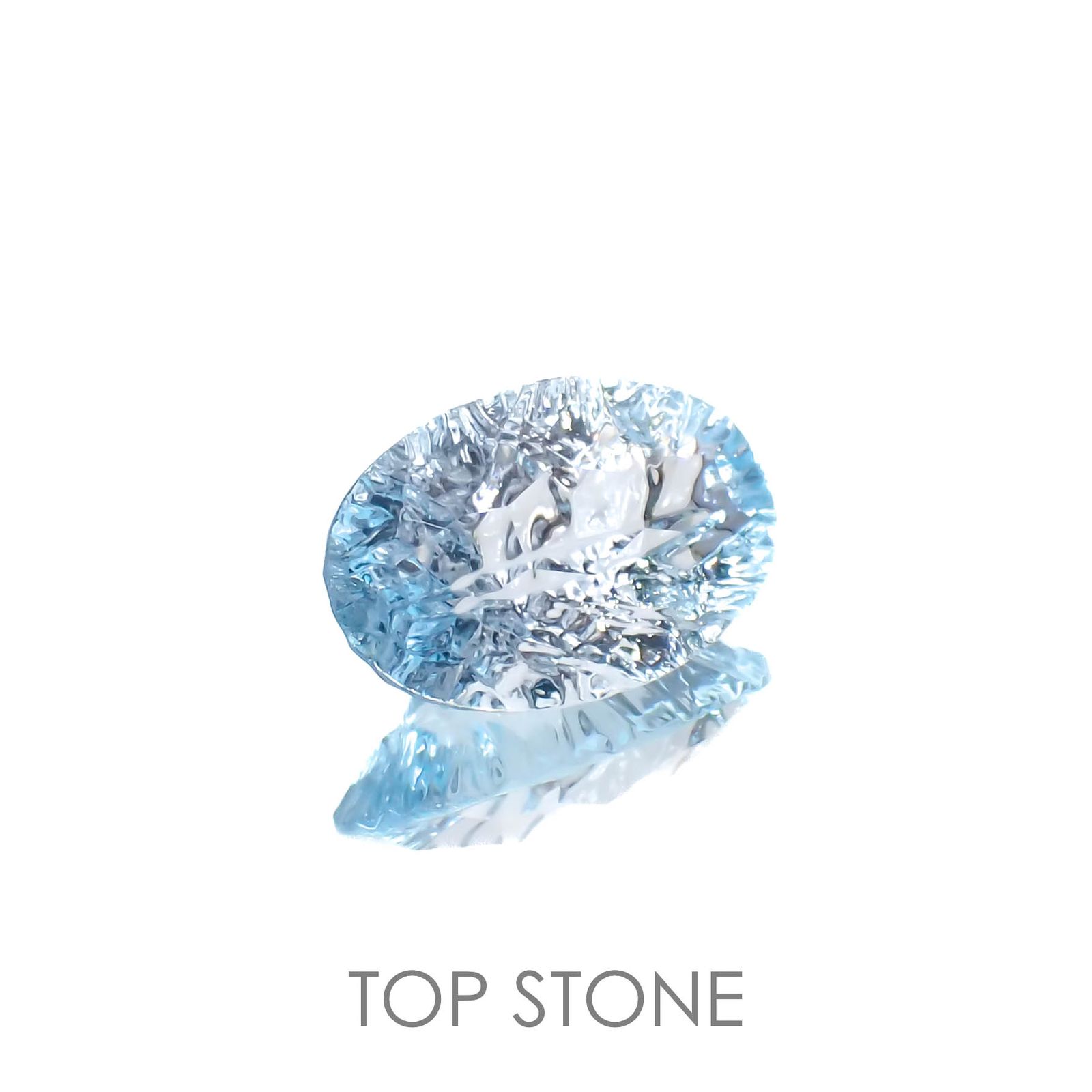 ◇カスタムカット◇ブルートパーズ ブラジル産 3.60ct[221219340]12.1x8.1mm前後