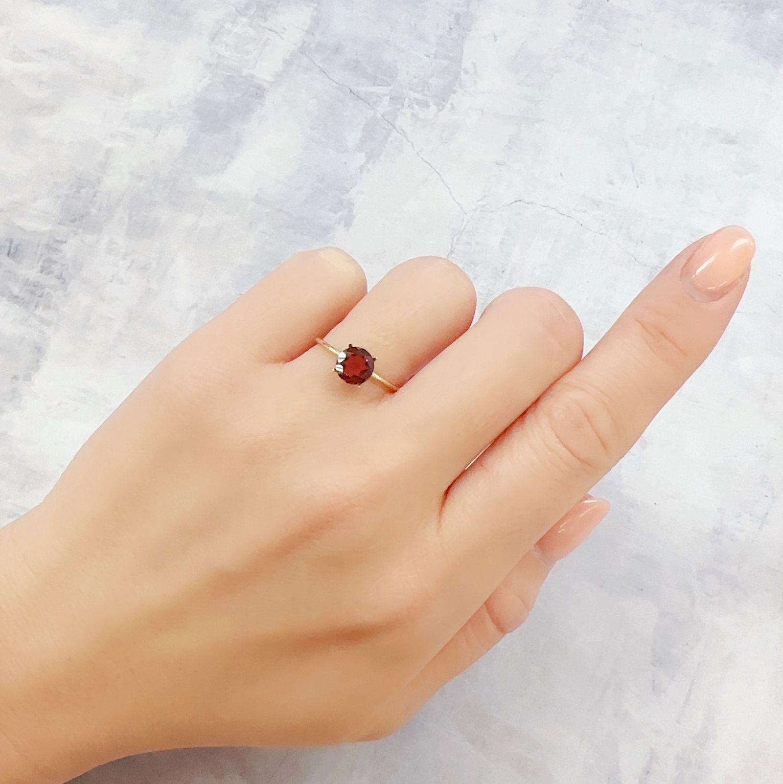 パイラルスパイトガーネット モザンビーク産 1.24ct[230120154]6.4x6.4mm前後