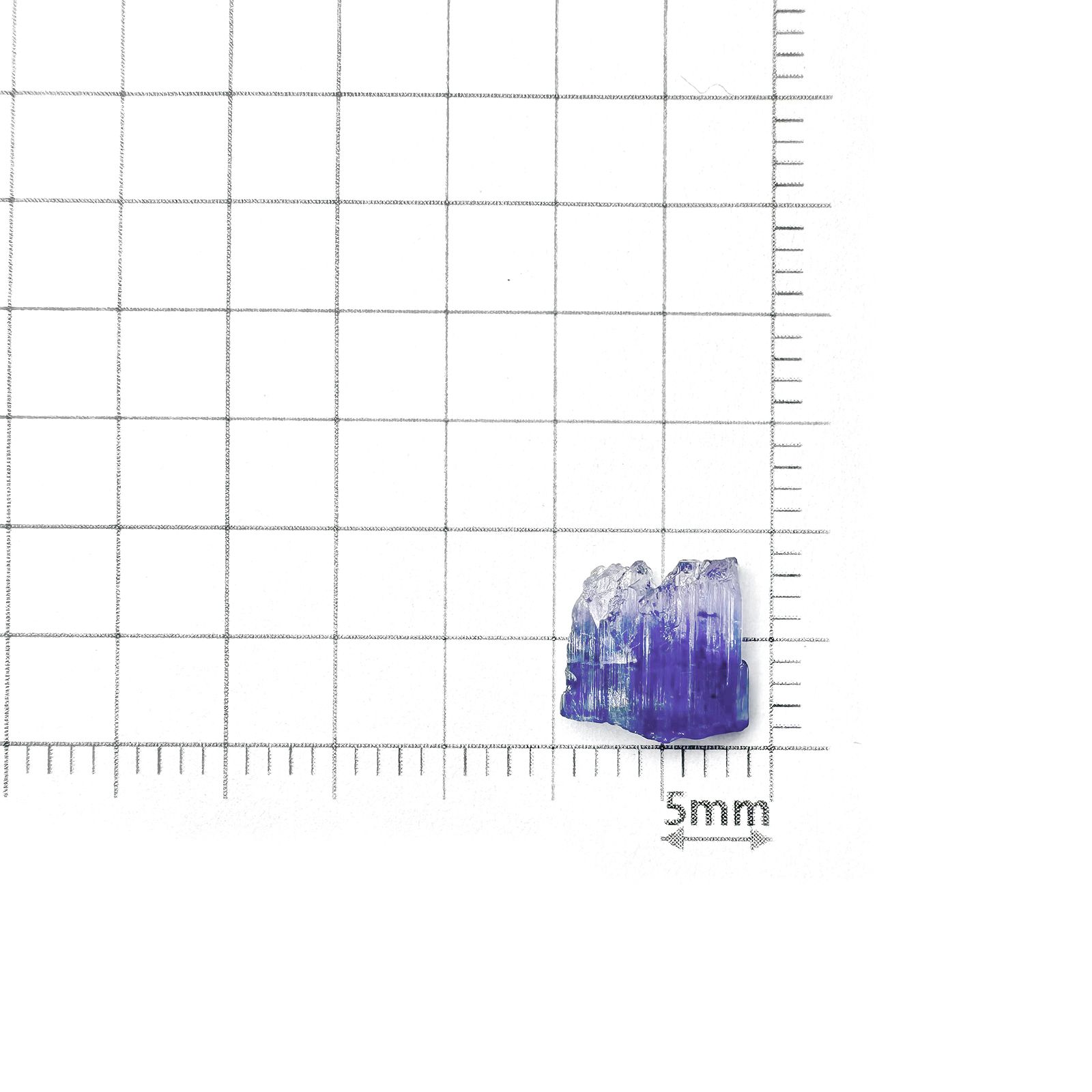 バイカラータンザナイト 原石 タンザニア産 1.69ct[231224980]8.4x8.1mm前後