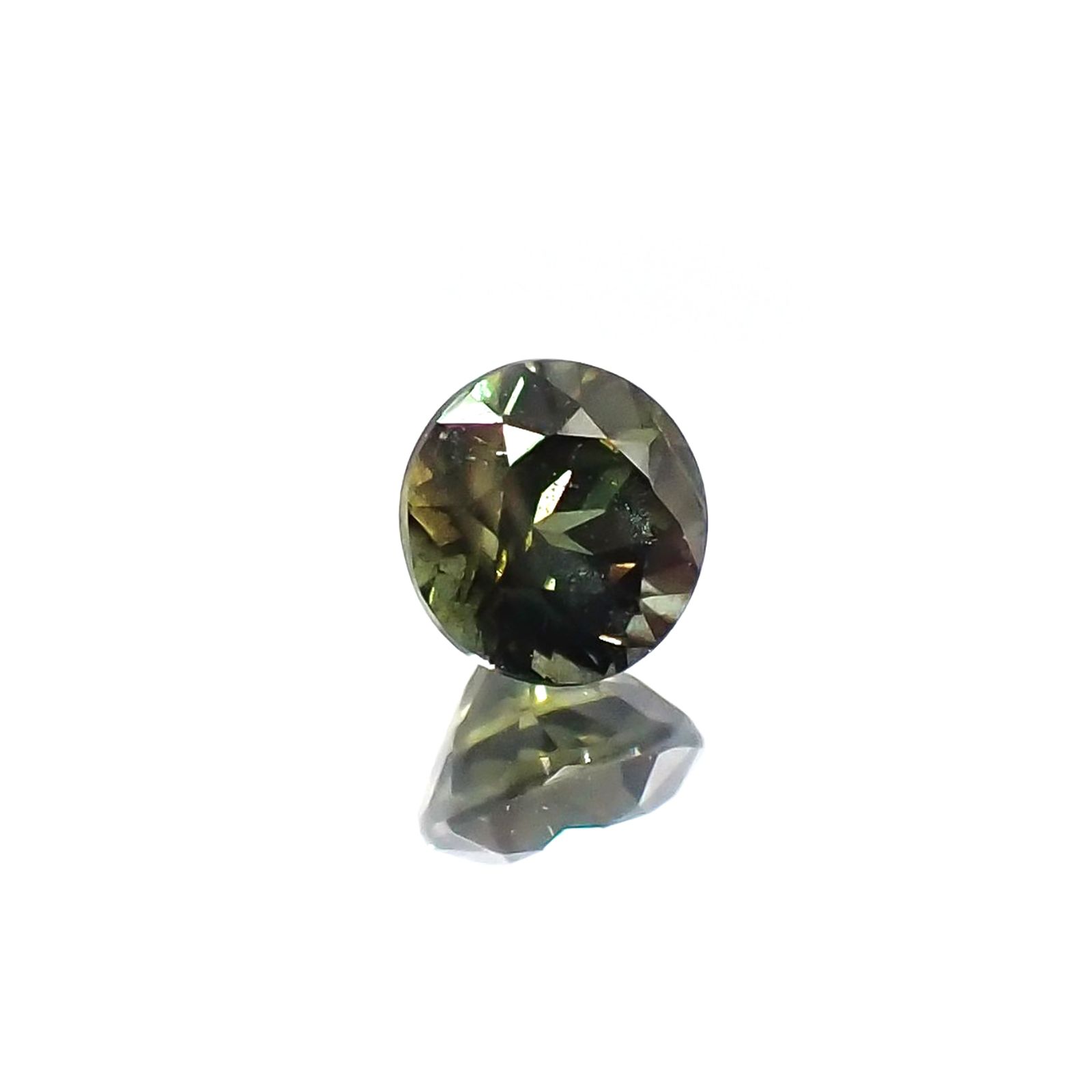 ゴールドシーンサファイア(宝石名シーン・サファイア)ケニア産 識別済 0.36ct / 3.9x3.9mm前後 [231023799]