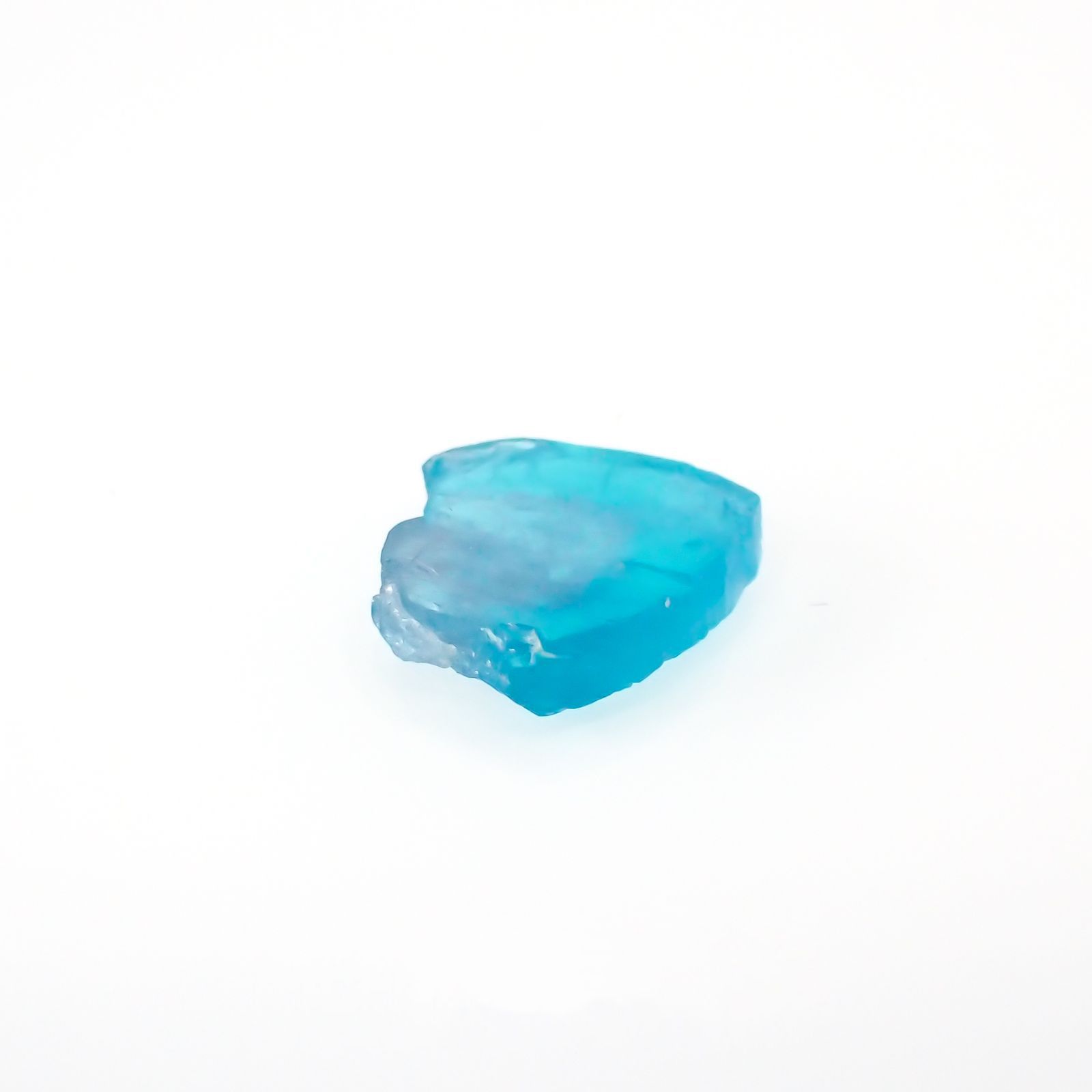パライバトルマリン 原石スライス ブラジル・パライバ州バターリャ鉱山産 1.14ct[220616500]7.5x8.6mm前後