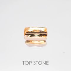 インペリアルトパーズ(宝石名トパーズ) ブラジル産 1.18ct 識別済[20084386]7.7×4.4mm前後