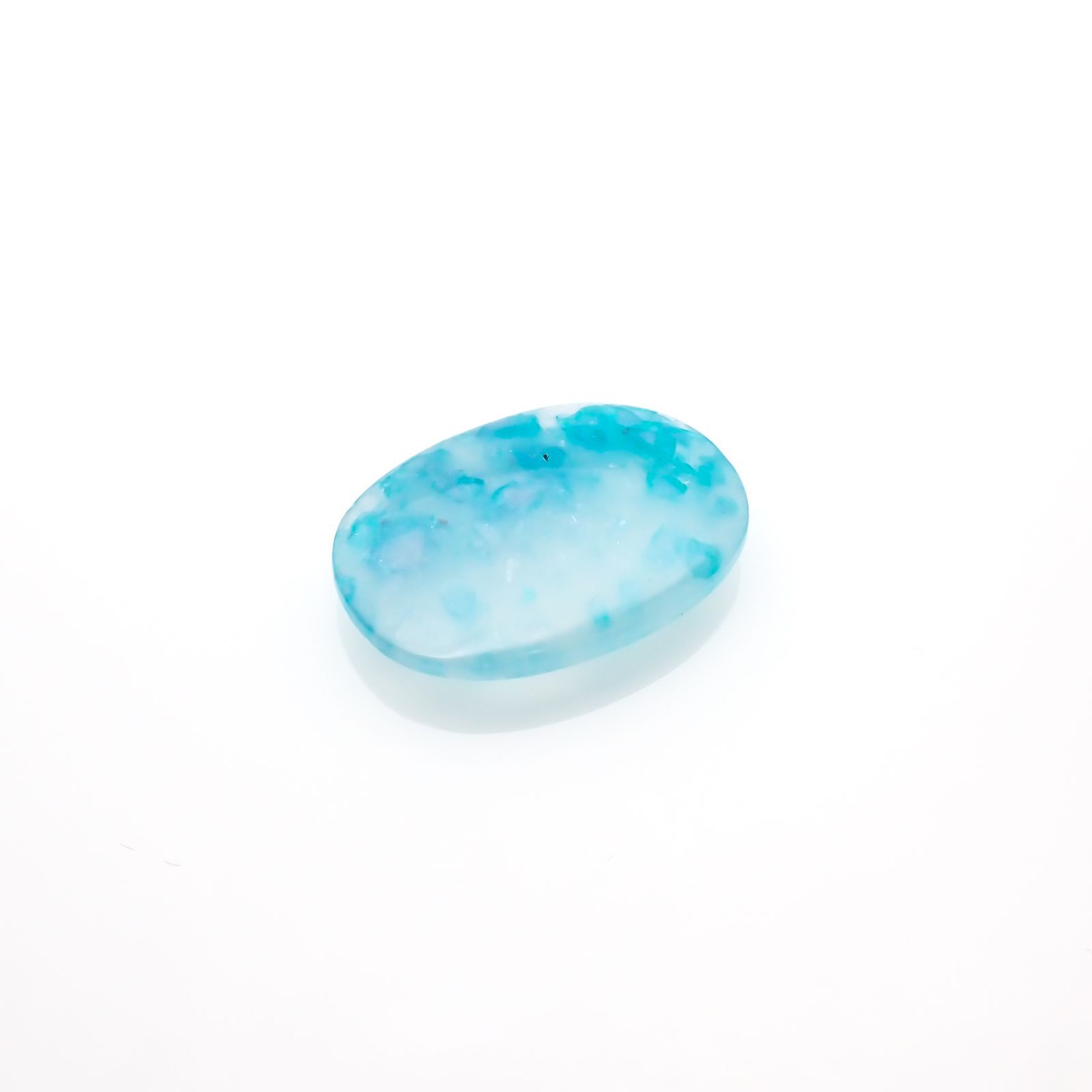 パライバトルマリンインクォーツ(宝石名トルマリンインクォーツ/別名パライバ・トルマリン)ブラジル産 7.390ct ソ付(宝貴協)[221018821]18.91x13.9mm前後