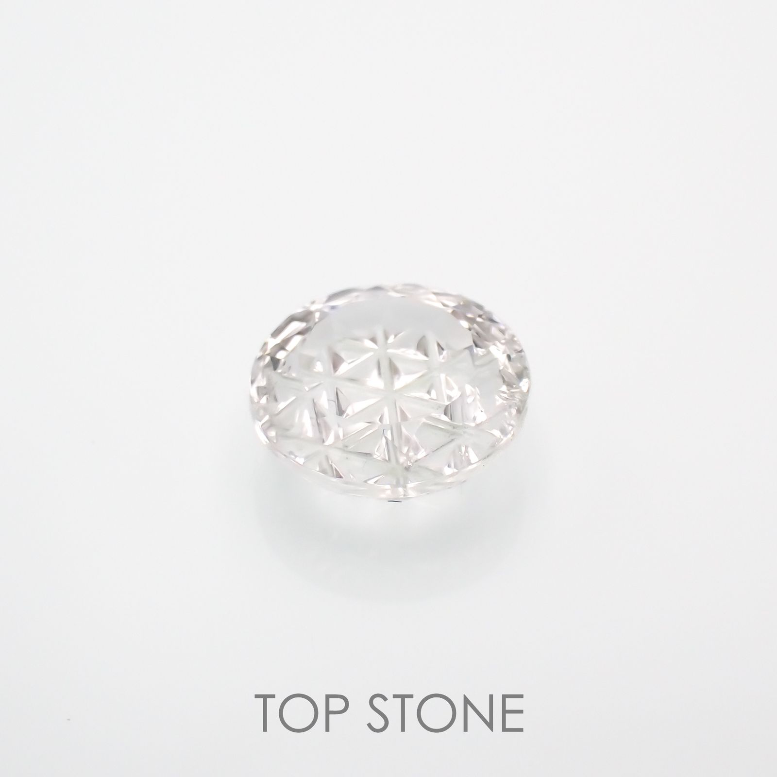 ◇甲州貴石切子Plus Three◇ダンビュライト カード付き(宝石名ダンブライト)メキシコ産 1.83ct 識別済[221018581]8.1x8.1mm前後