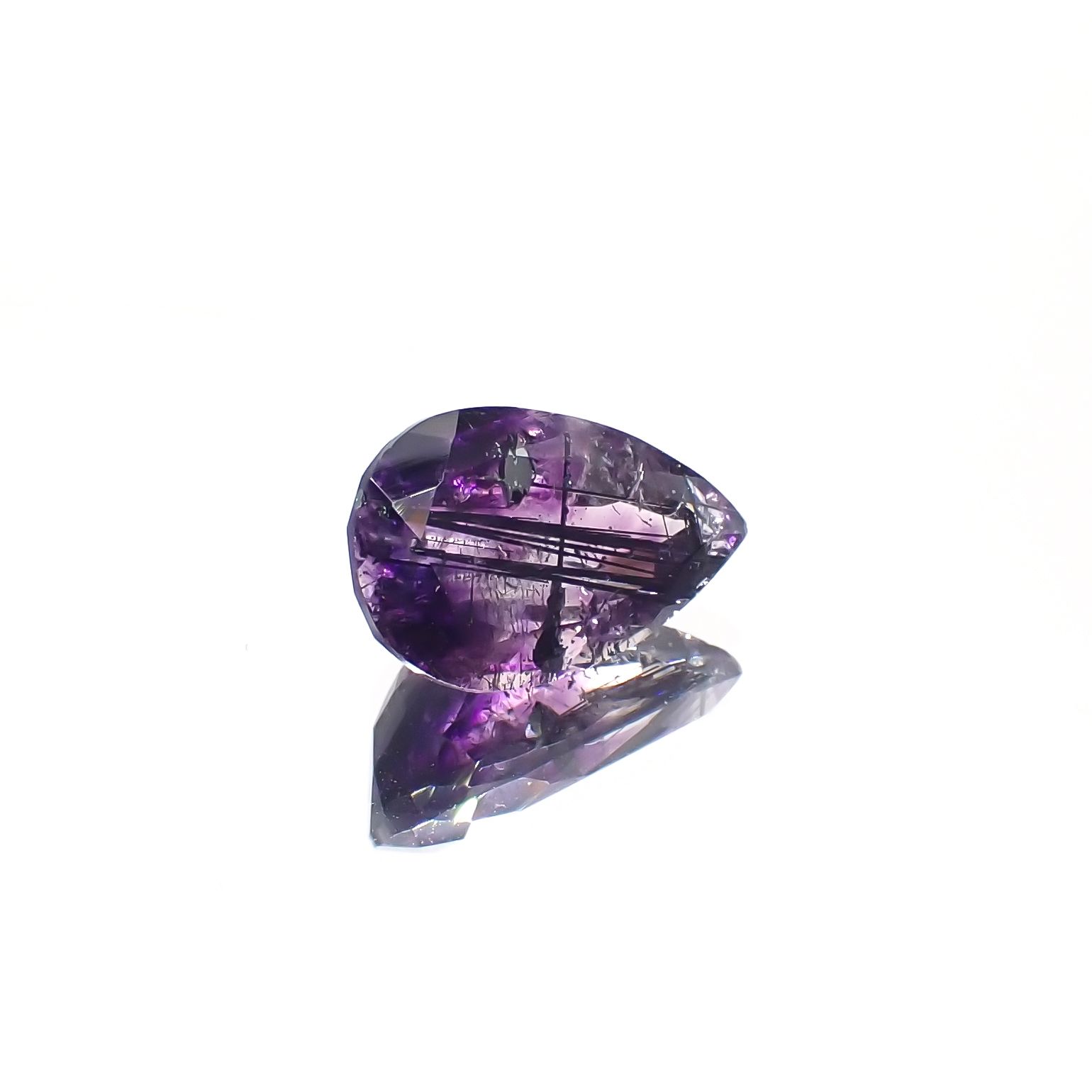 アメジストエレスチャル ナイジェリア産 6.66ct[230622436]15.7x10.2mm前後