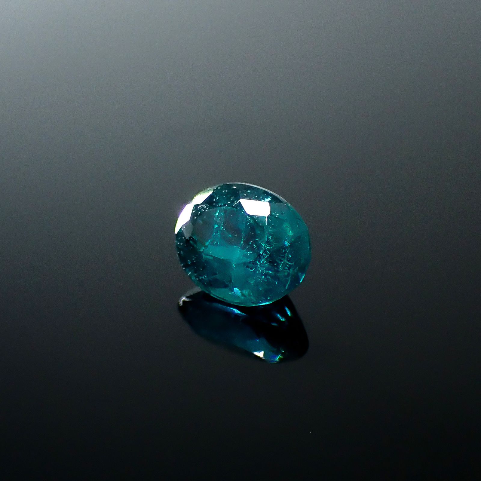 パライバトルマリン(宝石名トルマリン/別名パライバ・トルマリン)ブラジル産 0.74ct GIA鑑付[250931149]6.3x5.01mm前後