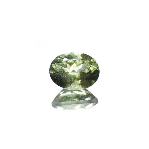 ルドウィジャイトインペリドット(宝石名ルドウィジャイトインペリドット) パキスタン産 識別済 1.52ct / 8x6.2mm前後 [260413493]