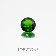 クロムダイオプサイド(宝石名クロム・ダイオプサイド) ロシア産 0.52ct 識別済[20128657]5.1×5mm前後