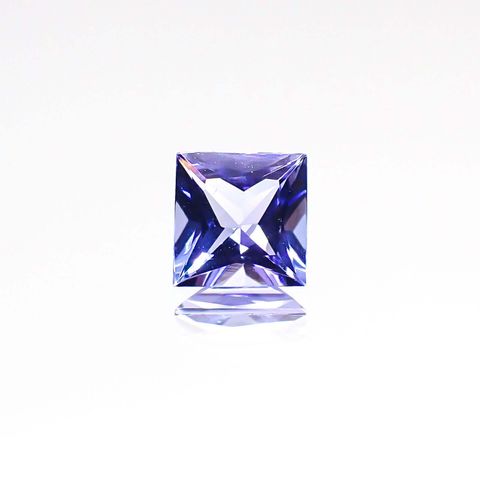◇プリンセスカット◇タンザナイト(宝石名タンザナイト)タンザニア産 0.58ct 識別済[230723007]5.1x5.1mm前後