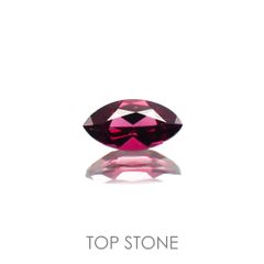 クロムパイロープガーネット(宝石名(含クロム) パイロープ・ガーネット)アメリカ・アリゾナ州産 0.19ct 識別済[221018404]5.1x2.7mm前後